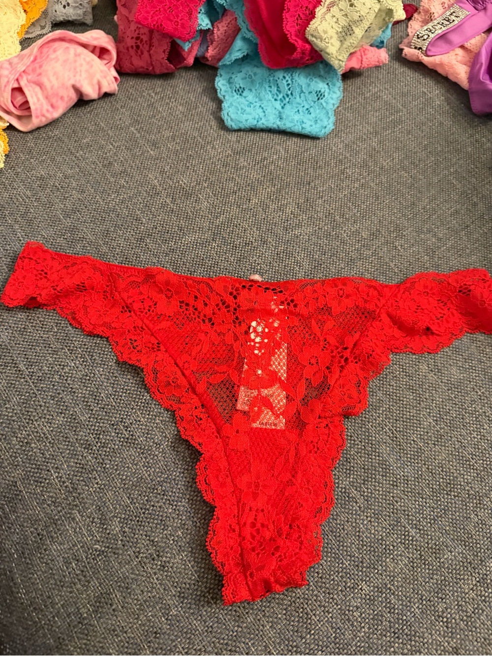 Victoria's Secret Red Lace Thong dream angels new